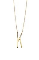 Bony Levy Diamond Initial Pendant Necklace in Yellow Gold-K at Nordstrom, Size 18