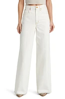 SLVRLAKE Eva Organic Cotton Wide Leg Jeans Natural White at Nordstrom,