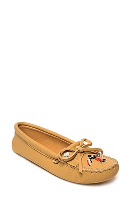 Minnetonka x Lucie Skjefte Thunderbird 'Animikii' Softsole Slipper Natural at Nordstrom,