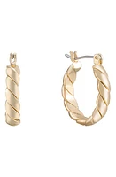 Ettika Textured Huggie Hoop Earrings in Gold at Nordstrom