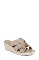 Naturalizer Rowena Platform Wedge Slide Sandal Fabric at Nordstrom,