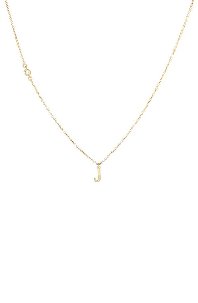 Panacea Initial Pendant Necklace in Gold J at Nordstrom