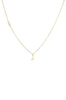 Panacea Initial Pendant Necklace in Gold J at Nordstrom