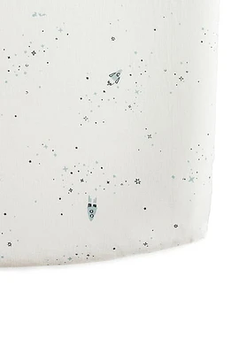 Pehr Bunny Hop Organic Cotton Crib Sheet in Rocket Man at Nordstrom