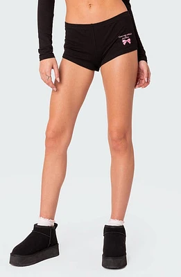 EDIKTED Attitude Problem Microshorts Black at Nordstrom,