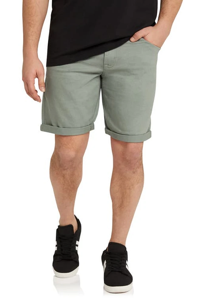 Johnny Bigg Colton Stretch Cotton Denim Shorts Sage at Nordstrom,