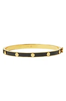 Tory Burch Miller Stud Hinge Bracelet in Tory Gold /Black at Nordstrom, Size Medium