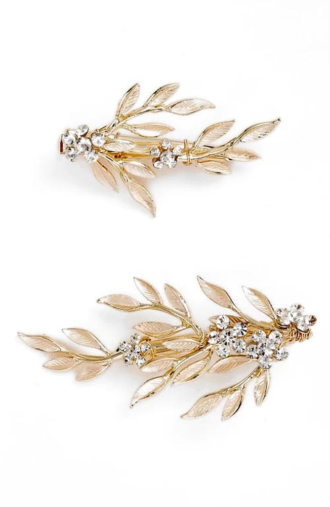 Brides & Hairpins Calvina 2-Piece Hair Clip Set in Gold at Nordstrom