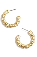 Madewell Medium Mixed Chain Hoop Earrings in Vintage Gold at Nordstrom