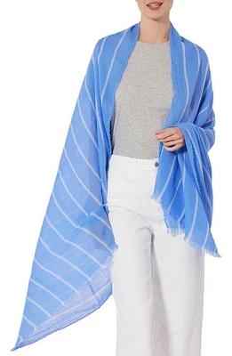 Vince Stripe Cotton Gauze Scarf in Aria White at Nordstrom