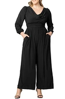 Kiyonna Natalia Cowl Neck Long Sleeve Jumpsuit at Nordstrom,