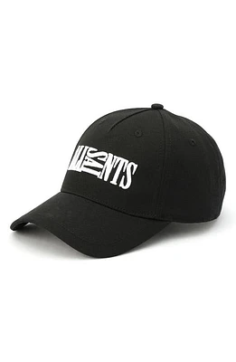 AllSaints Oppose Logo Baseball Cap in Black/White Logo/Matte Black at Nordstrom