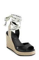 Karl Lagerfeld Paris Cecilia Ankle Tie Sandal Black at Nordstrom,