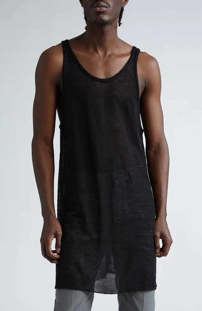 Rick Owens Oversize Wool Sweater Tank in Black at Nordstrom