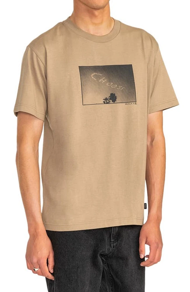 RVCA Choose Organic Cotton Graphic T-Shirt Khaki at Nordstrom,