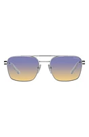 Prada 56mm Gradient Pillow Sunglasses in Silver at Nordstrom