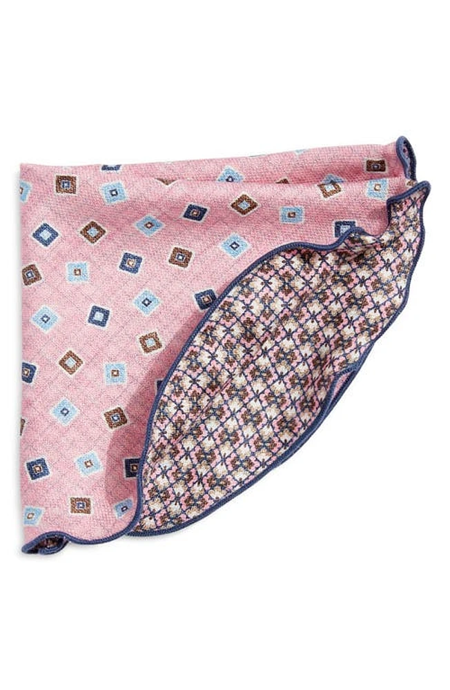 EDWARD ARMAH Neat & Floral Prints Reversible Silk Pocket Circle in at Nordstrom