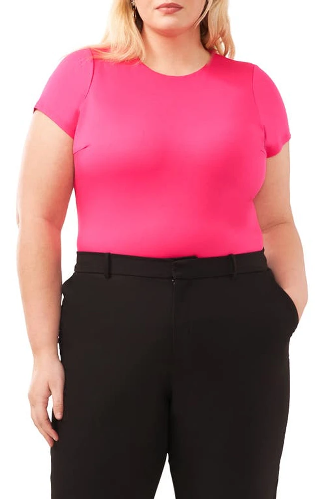 halogen(r) Compression T-Shirt Magenta at Nordstrom,