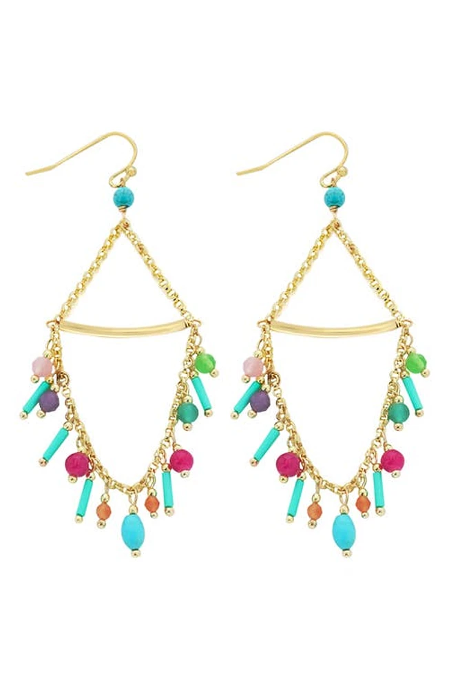 Panacea Semiprecious Stone Chain Drop Earrings in Aqua Multi at Nordstrom