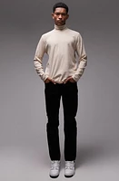 Topman Turtleneck Jersey Rib Top Stone at Nordstrom,