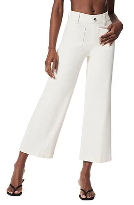 SPANX Pull-On High Waist Crop Wide Leg Jeans Ecru Wash at Nordstrom,