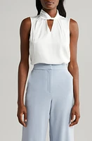 halogen(r) Twist Neck Sleeveless Blouse at Nordstrom,