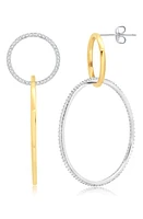 Crislu Cubic Zirconia Pavé Drop Earrings in Platinum at Nordstrom