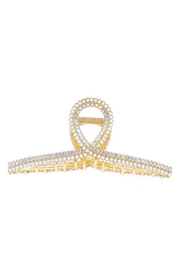 Ettika Shine on Rhinestone & Imitation Pearl Claw Clip in Gold at Nordstrom