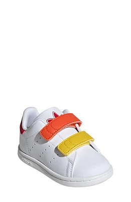 adidas Kids' Stan Smith Comfort Closure Sneaker in White/Scarlet/White at Nordstrom, Size 7 M