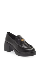 Miu Miu Block Heel Penny Loafer in Nero at Nordstrom, Size 11Us