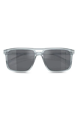 Prada 58mm Rectangular Sunglasses in Grey at Nordstrom