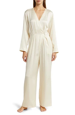 Lunya Long Sleeve Washable Silk Jumpsuit at Nordstrom,