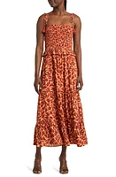 Lost + Wander Renoirs Terrace Print Dress Rust-Multi at Nordstrom,