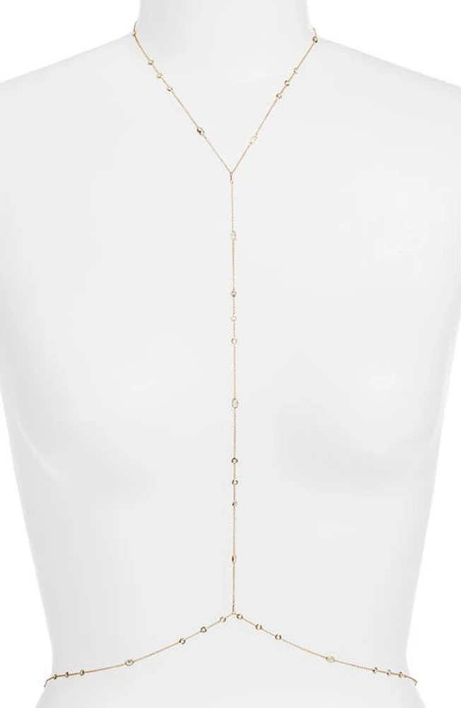 VIDAKUSH Rain Drop Station Body Chain in Gold at Nordstrom