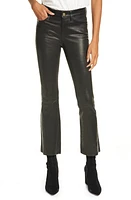 FRAME Le Crop Mini Boot Leather Pants in Washed Black at Nordstrom, Size 25