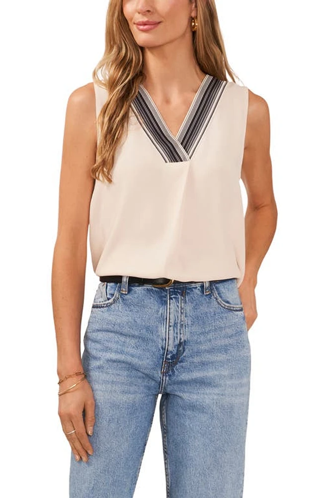 Vince Camuto Placed Print Sleeveless Top at Nordstrom,