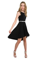 Un Deux Trois Kids' Pleated High-Low Party Dress at Nordstrom,