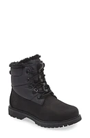 Timberland Faux Fur Trim Puffer Waterproof Boot Black at Nordstrom,