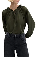 MANGO Puff Sleeve Shirt at Nordstrom,