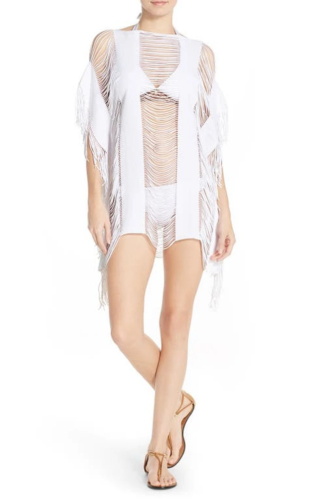 PQ SWIM Moniqu' Fringe Cover-Up Water Lily at Nordstrom,