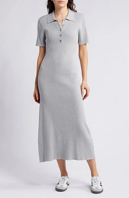 Treasure & Bond Polo Rib Cotton Blend Sweater Dress at Nordstrom,