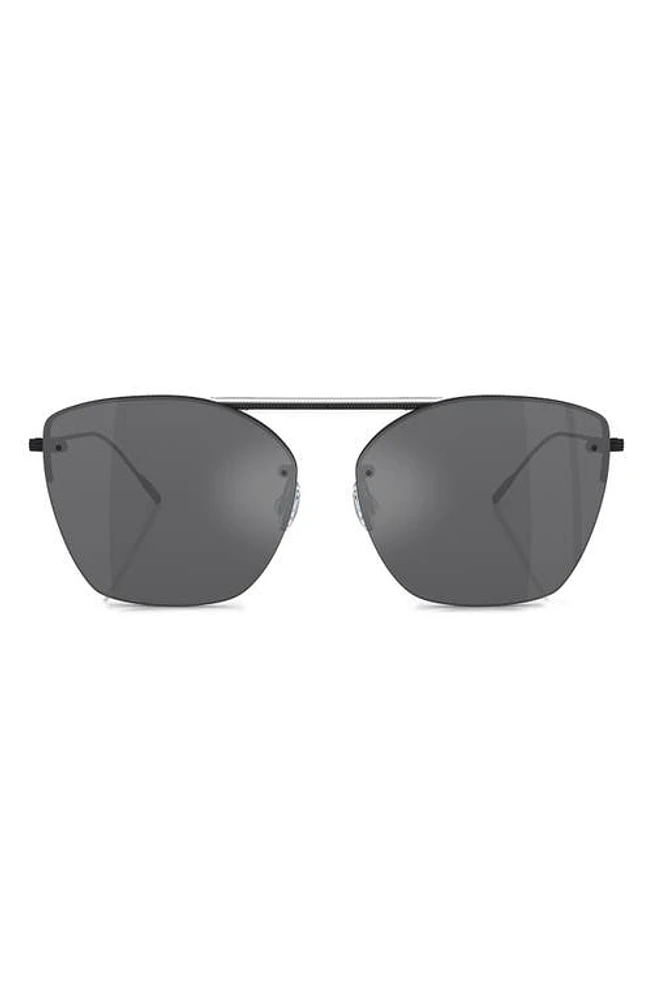 Oliver Peoples 61mm Irregular Sunglasses in Matte Black at Nordstrom