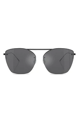 Oliver Peoples 61mm Irregular Sunglasses in Matte Black at Nordstrom