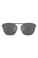 Oliver Peoples 61mm Irregular Sunglasses in Matte Black at Nordstrom