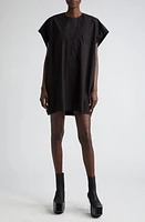 Rick Owens Splintered Raw Hem Cotton Minidress Black at Nordstrom, Us