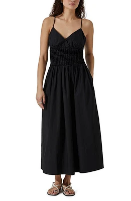 ASTR the Label Popcorn Waist Cotton Midi Dress at Nordstrom,