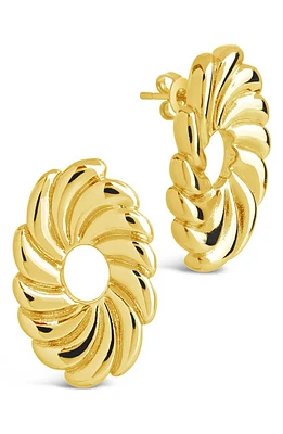 Sterling Forever Moulinet Flower Stud Earrings in Gold at Nordstrom