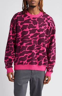 KROST Abstract Jacquard Cotton Sweater Cactus Flower at Nordstrom,