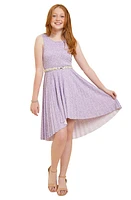 Un Deux Trois Kids' Pleated High-Low Party Dress at Nordstrom,