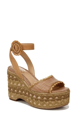 Sam Edelman Amber Espadrille Platform Ankle Strap Sandal Buff Tan at Nordstrom,